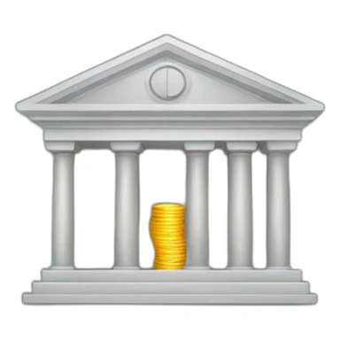 Bank with bank sticker