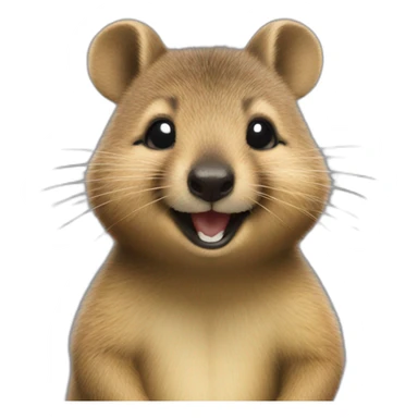 skinny happy quokka smile sticker