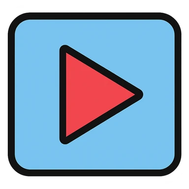 A simple logo for a video image board from the 2000s sticker