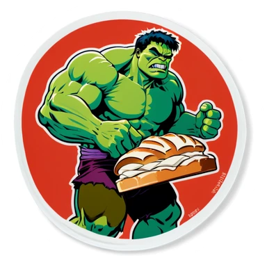 Hulk baking sourdough  sticker
