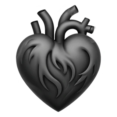 heart with black smoke sticker