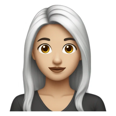 white skin tone black hair Nepali girl sticker