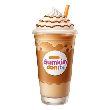 A iced latte with cold foam from Dunkin’ Donuts  sticker