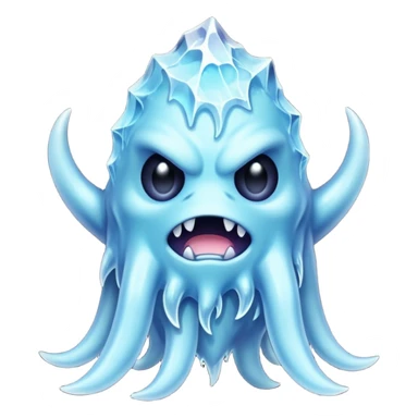 an ice monster, eldritch ice monster, monster made of ice sticker