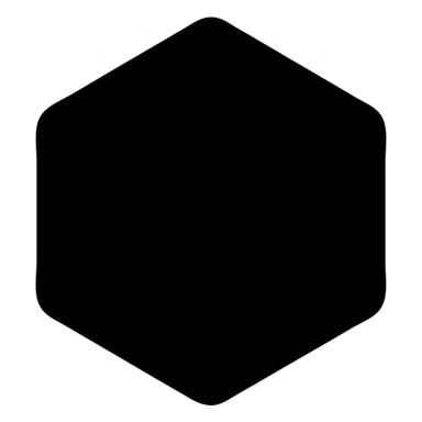 solid filled icon of a hexagon in soft blue-grey color sticker