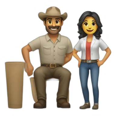 Hombre y mujer acostados sticker