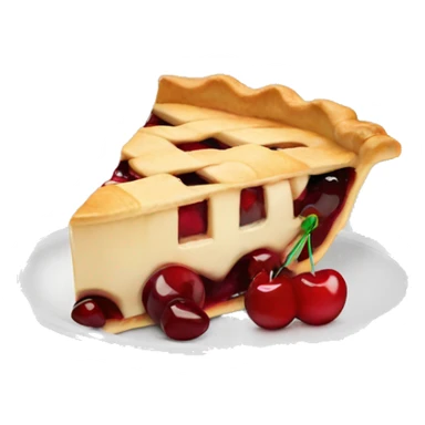 pie with cherry sticker