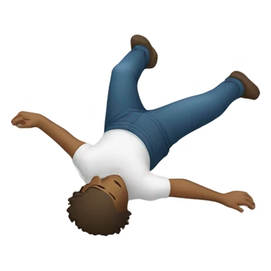 Person lying down with feet in air sticker
