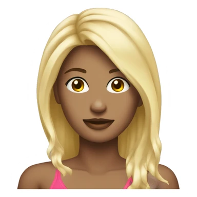 blonde hair in bikini sticker