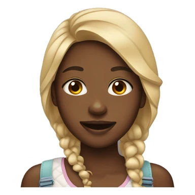 black girl with braces sticker