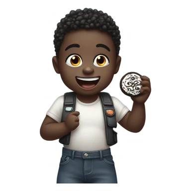 Toddler happy mad for oreos sticker