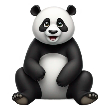 Panda poopin sticker