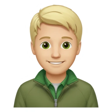 james silent hill a man with blonde hair and green jacket sticker