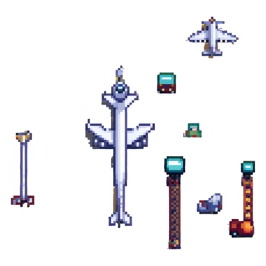 construction site and airport sticker