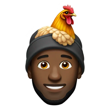 Lebron James with a chicken on his head sticker