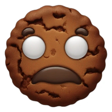 single chocolate cookie facing towards camera sticker