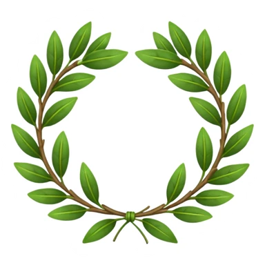 Create a laurel wreath for graduation in university sticker