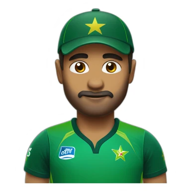pakistna in cricket jersey sticker