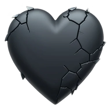 Black heart break sticker