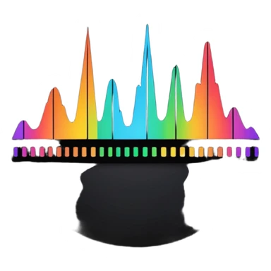 full black audio spectrum sticker