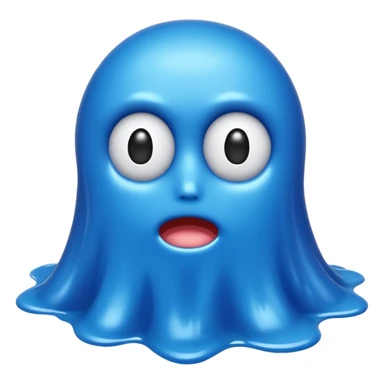 blue slime no face sticker