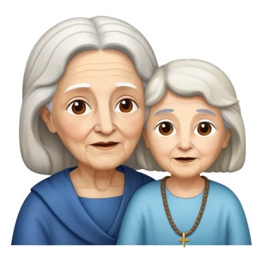 Grandma with Jesus Christ  sticker