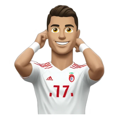 Cristiano Ronaldo making the sui sticker