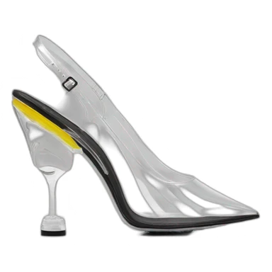 Ripple-XRP clear-vinyl slingback pumps sticker