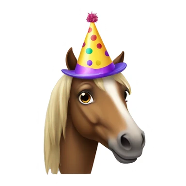 Horse with Party hat sticker