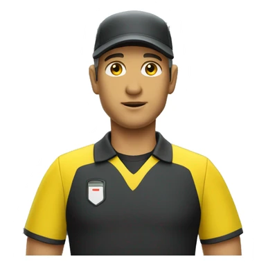 fieldhockey umpire with yello shirt sticker