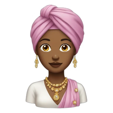 Girl With a turban and joellery sticker