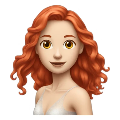 Alexandra trusova figure skater long red hair sticker