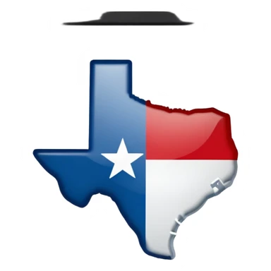 texas state with an x over it sticker