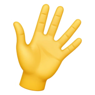 raised hand (stop gesture) yellow emoji style sticker