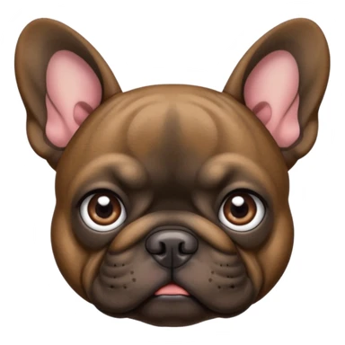 Dark drown Brindle French bulldog sticker