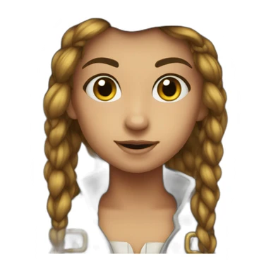 a pirate girl sticker