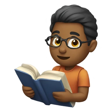 persona leyendo un libro sticker