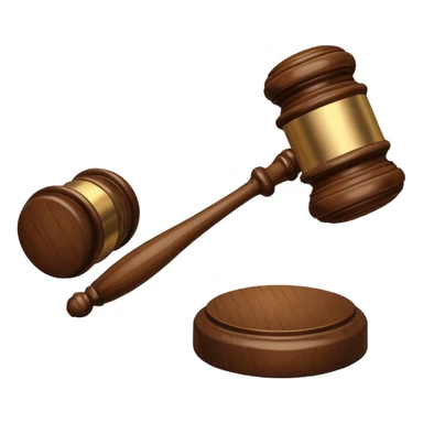 Courtroom Items, Gavel – wooden hammer used by the judge

 sticker