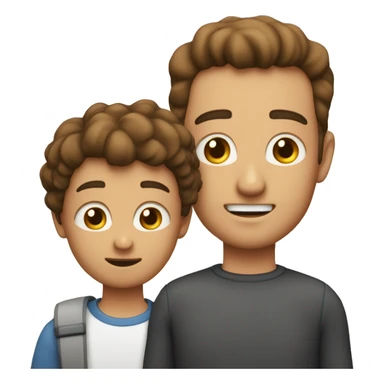 Kind mit Vater braune Augen Mann mit Bart und das kind heißt antonio sticker