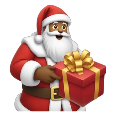 santa giving gifts sticker