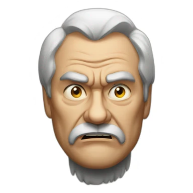 Bold old angry Russian sticker