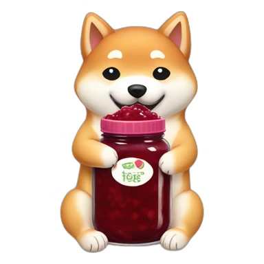 shiba-hugging-jar-of-fig-jam sticker