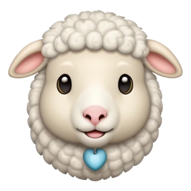 sheep, simple, not detailed, cute sticker