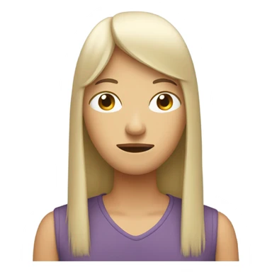 Bangs covering eyes  sticker