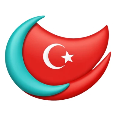 Turkuaz renginde türk bayrağı yapar mısın. Bayrak. I want to flag. 🇹🇷 Like this but turquoise  sticker