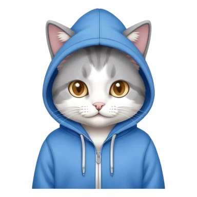 cat in a hoodie sticker