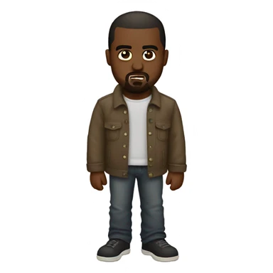 Kanye west with pick bow sticker