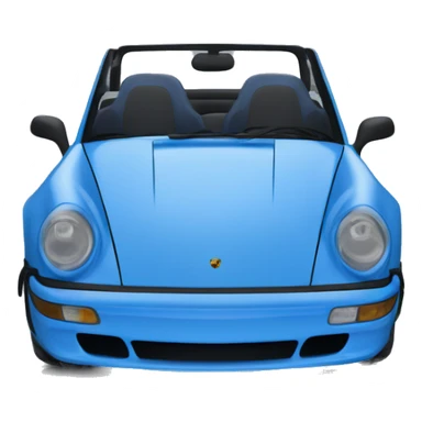 blue porshe sport cart  sticker