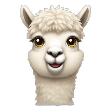 alpaca cute face sticker