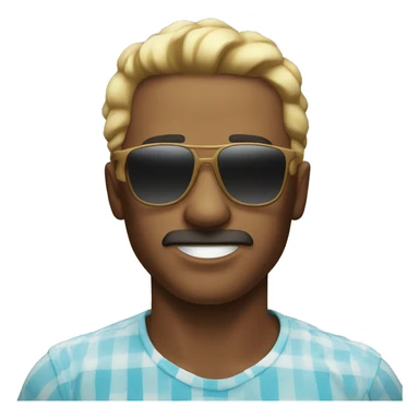 Oh man wearing sunglasses on the beach sticker